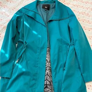 Mossimo Supply Co. Aqua Jacket with Polka Dot Lining